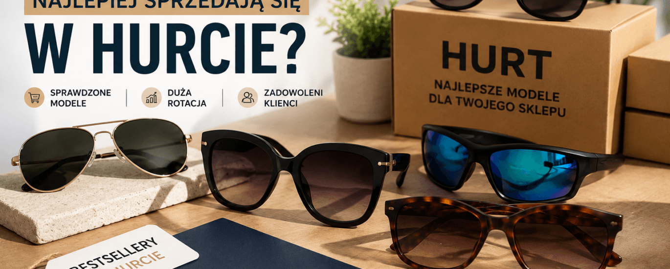 Najlepiej sprzedające się okulary przeciwsłoneczne w hurcie – popularne modele dla sklepów internetowych i sprzedaży detalicznej